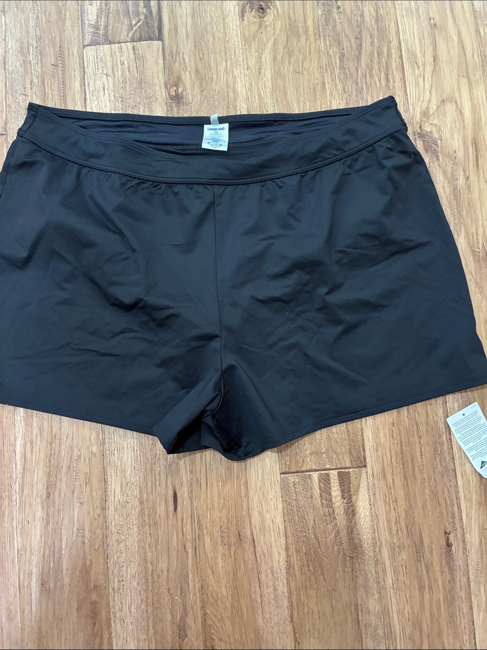 Lands' End Black Swim/Active Shorts